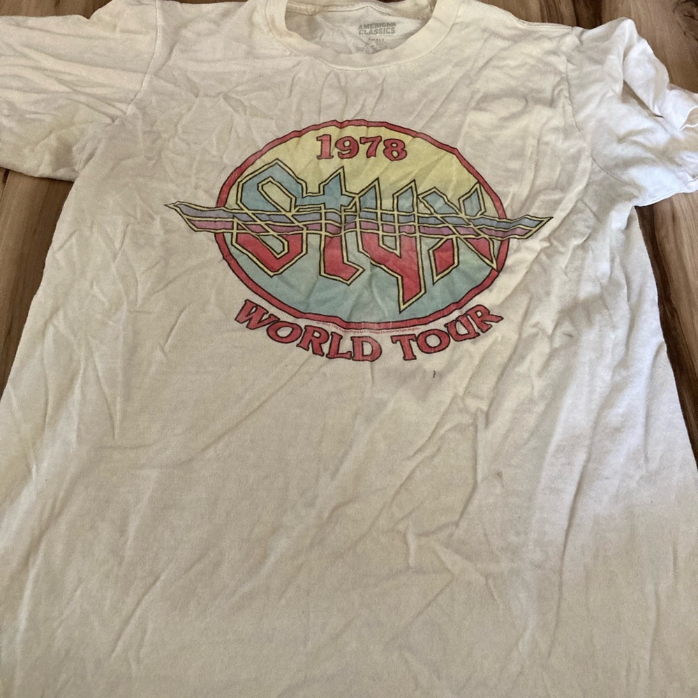 American Classics 1978 World Tour Styx T-Shirt Small